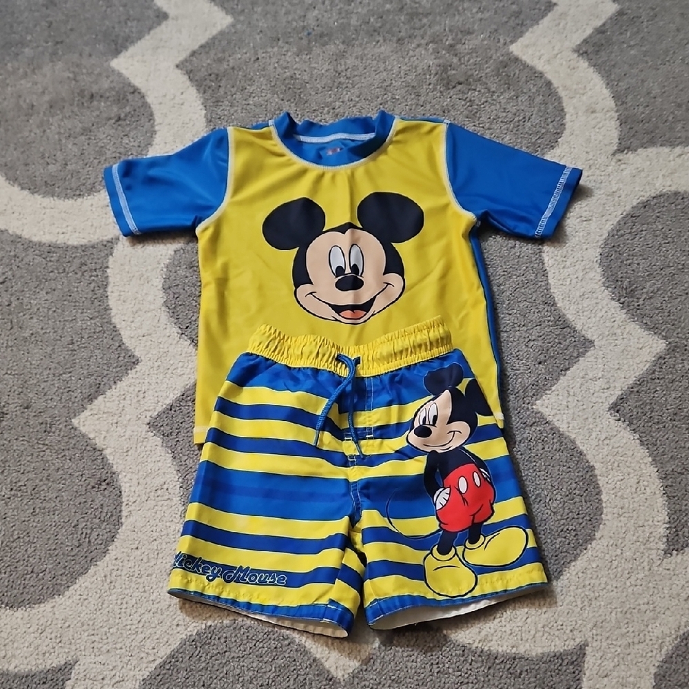 Disney Mickey Mouse Rashguard Set Blue and Yellow
